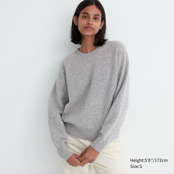 Uniqlo Sweaters - Uniqlo Premium Lambswool Crew Neck Long-Sleeve Sweater